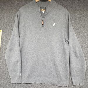 SEC 119 Mens Large Pullover Quarter Zip Sweater Grateful Dead Gray Lightning